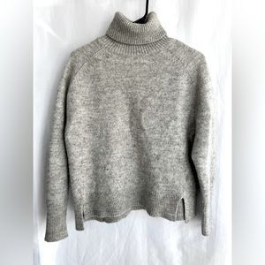 J. Crew Wool/Mix Turtleneck Sweater - Grey